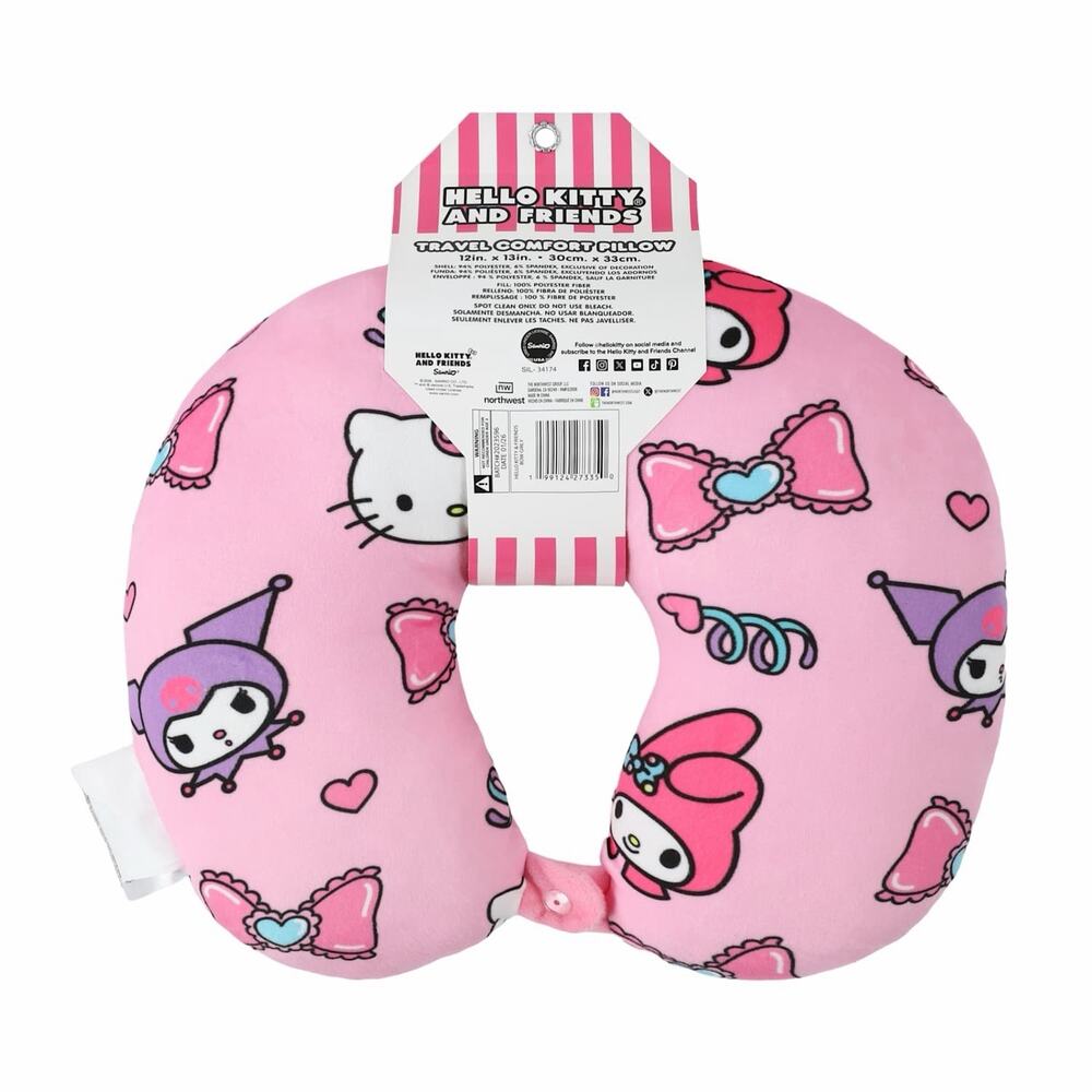 🔥Sanrio Hello Kitty Neck Travel Sleep Pillow 12” x 13” BNWT🔥